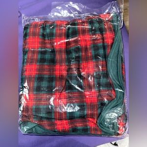 Little sleepies Tartan triple layer bamboo large cloud blanket